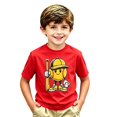 thumbnail image 3 of Kiijoy Toddler Boys Baseball Graphic T Shirt Short Sleeve Crew Neck T-Shirt, Red, Size 2-3, 3 of 3