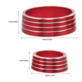 thumbnail image 2 of NIAIZEK 3Pcs Red Aluminum Car Air Conditioner Knob Accessories for Center Console Decoration, 2 of 8