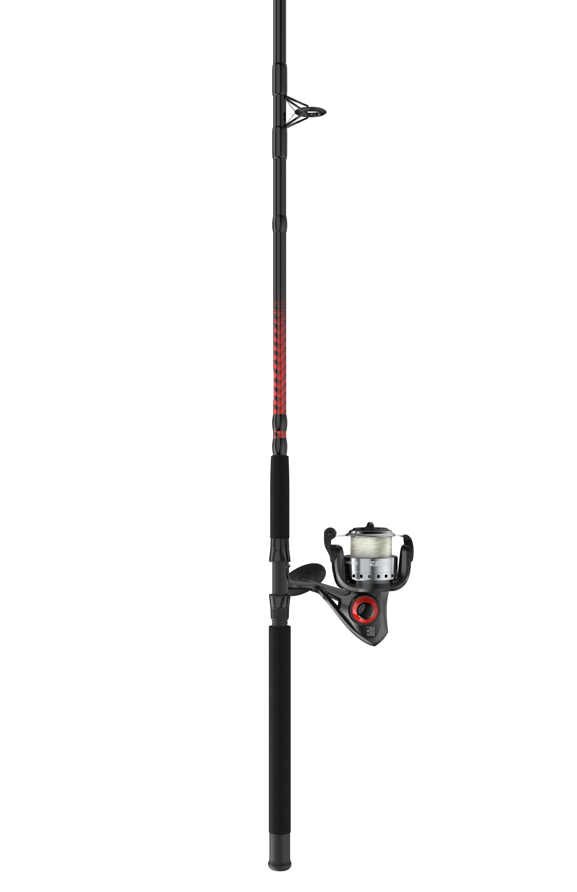 Zebco Verge 10-Foot Spinning Reel and Fishing Rod Combo, Size 80, Black
