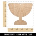 thumbnail image 2 of Menorah Hanukkah Wood Holiday Christmas Tree Ornament Unfinished DIY Pre-Drilled Craft, 2 of 7
