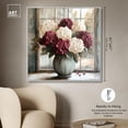thumbnail image 5 of Window Wine Maroon Vase Canvas Floral Glam Art by Art Remedy, White Frame, 40" x 40", 5 of 7