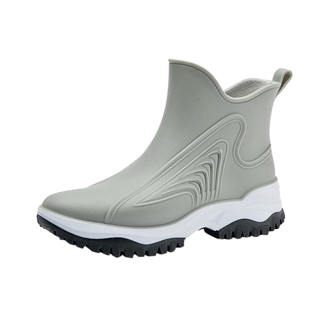 Kcodviy Women's Rain Shoes Outside Boot Women Waterproof Shoes Kitchen Rubber Raining Boots for Men Shoes Soft Bottom Comfortable Rain Shoes for Women Short Middle Tube Rain Boots