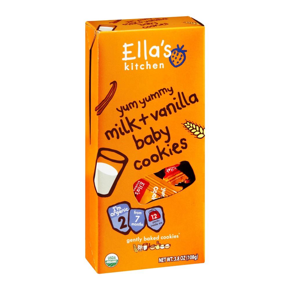 Ellas Kitchen Organic Milk Plus Vanilla Baby Cookies, 3.8 Ounce -- 6 per case. - image 3 of 8