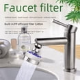thumbnail image 4 of Filtro de cabezal de grifo para salpicaduras, filtro de agua para grifo doméstico, filtro de ducha que ahorra agua y contiene un núcleo de algodón PP, 4 of 5