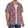thumbnail image 2 of Rateoe Ladybugs Print Mens Front Pocket Hawaiian Shirts Casual Shirts Short Sleeve Button Down Beach Tropical Shirts-3X-Large, 2 of 5