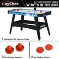 thumbnail image 5 of RayChee 54” Air Hockey Table, Indoor Powered Hockey Game Table w/2 Pucks, 2 Pushers, Digital LED Scoreboard, Powerful 12V Motor for Adults and Kids, Home Game Room, Easy Setup, 5 of 6