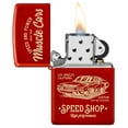 thumbnail image 3 of Zippo Muscle Car Design Metallic Red Pocket Lighter, 3 of 6