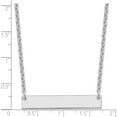 thumbnail image 3 of Sterling Silver Silver/Rhodium-Plated Medium Polished Blank Bar Necklace Made In United States xna638ss, 3 of 5