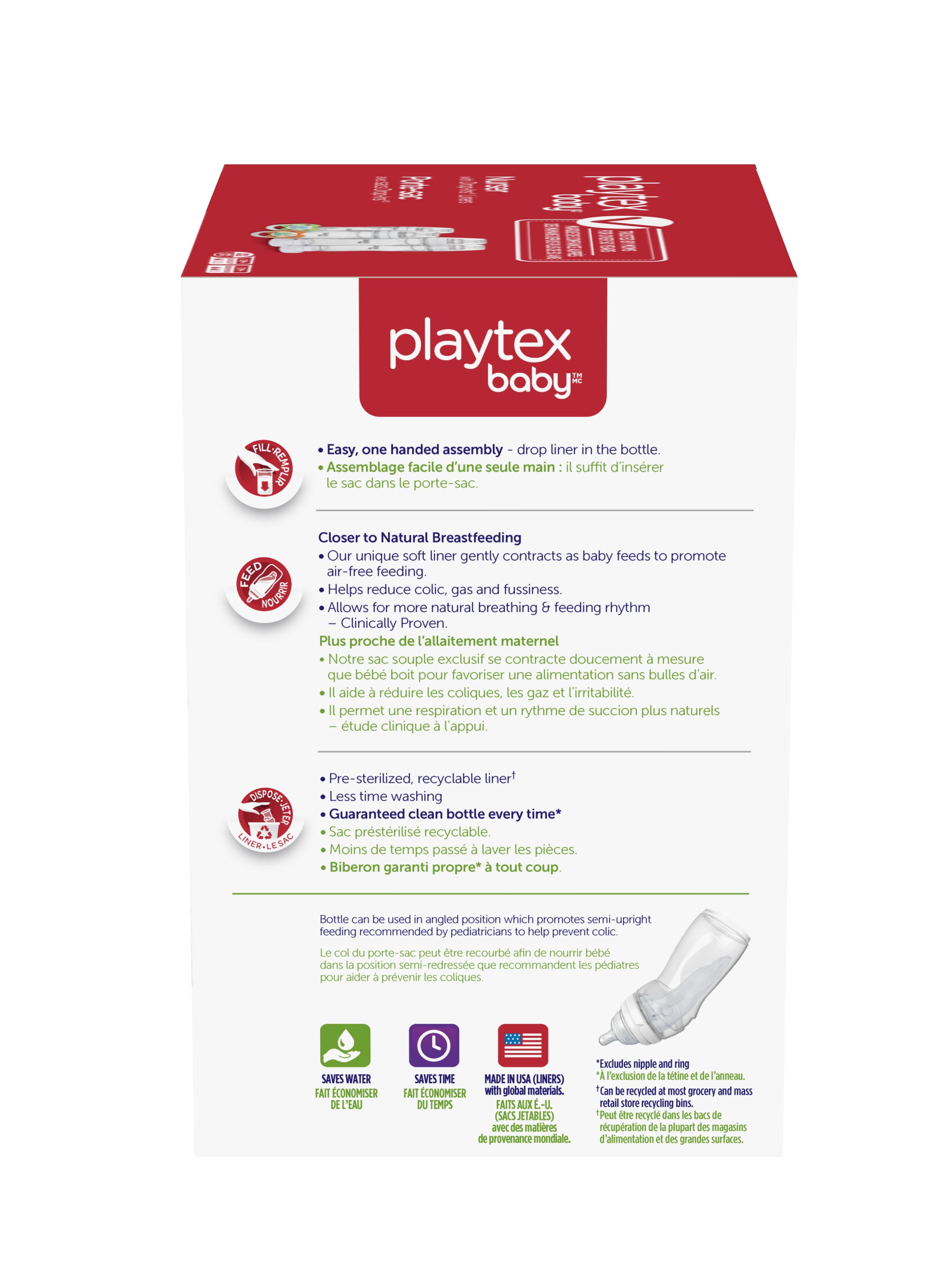 Playtex Baby Nurser With Drop Ins Liners Baby Bottle Newborn Gift Set Walmart Com Walmart Com
