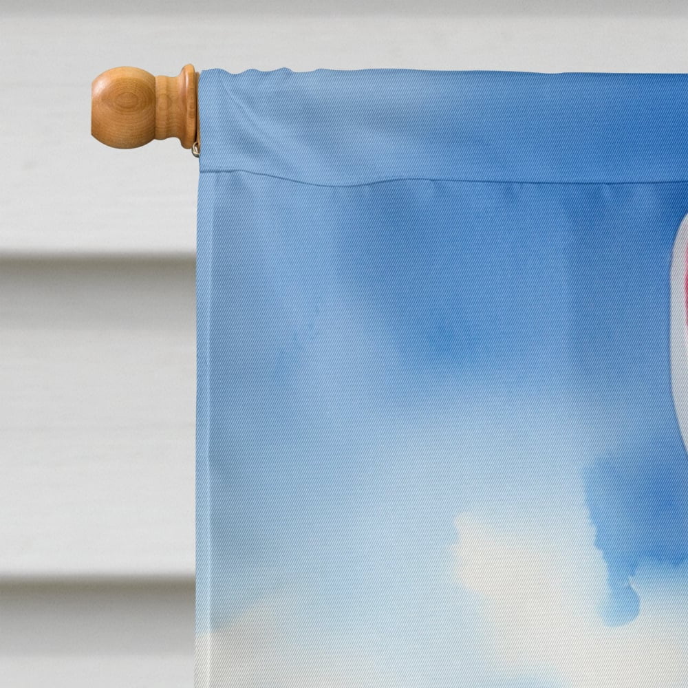 Black and Tan Coonhound Easter Egg Hunt House Flag 28 in x 40 in
