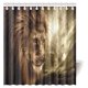 thumbnail image 1 of ABPHQTO Safari Decor Collection Brown Lion Wildlife Animal Baño Cortina de Ducha con Ganchos 160x180 cm, 1 of 3