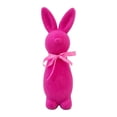 thumbnail image 1 of Figura de conejo de Pascua flocado, estatua de conejo, decoración de Pascua, linda mesa de espuma Rosa roja, 1 of 9