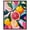 Black Frame, variant on Juicy Paradox I Canvas Colorful Floral Art by Art Remedy, Silver Frame, 36 x 45