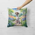 thumbnail image 2 of German Shorthaired Pointer Spring Path Throw Pillow 18 in x 18 in, 2 of 5