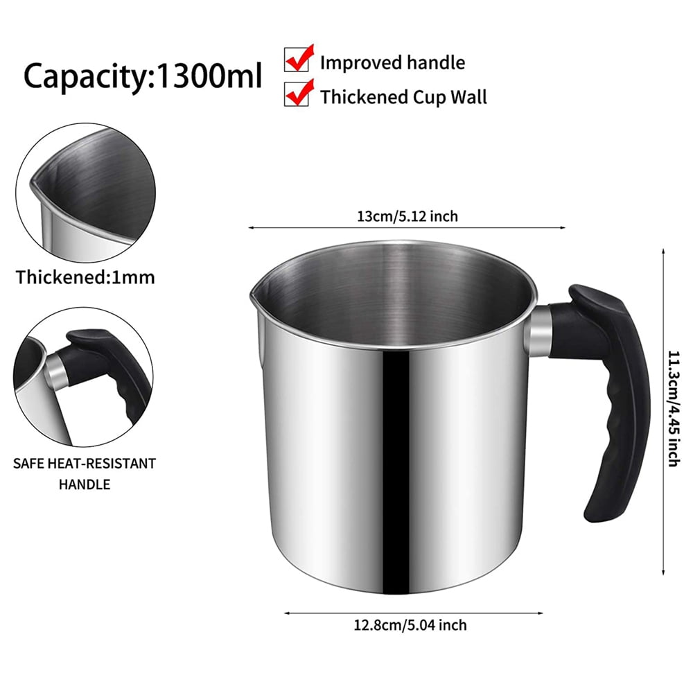 Candle Making Pouring Pot, 44 oz Double Boiler Wax Melting Pot, Candle Making Pitcher, Heat-Resistant Handle, Men's, Size: One Size