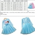 thumbnail image 3 of Kids Girls Long Sleeve Dresses Cartoon Frozen Elsa Princess Cosplay Costume Wedding Party Christmas Outfits, 3 of 4