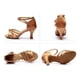 thumbnail image 3 of Zapatos de baile latinos con tacón de seda satinado para mujer, 3 of 3