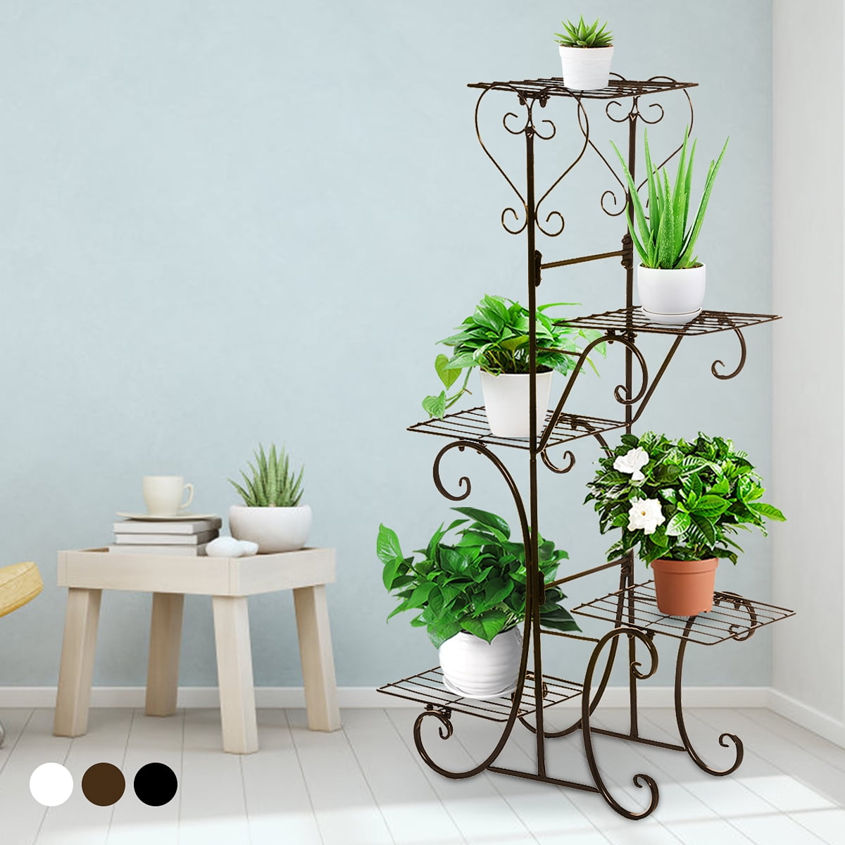 5Tier Elegant Metal Plant Stand Flower Display Shelf