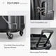 thumbnail image 3 of Maleta Samsonite Centric Hardside ampliable de 20 pulgadas, color negro, 3 of 7