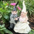 thumbnail image 4 of Homestyles Bride & Groom Wedding Gnome Married Couple Home & Garden Collectible Statue 8"H, 4 of 6