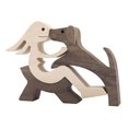 thumbnail image 4 of Estatua humana de perro de madera tallada a mano Estatua familiar de perro de madera Adornos tallados en madera estilo B, 4 of 9