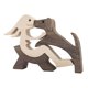 thumbnail image 4 of Estatua humana de perro de madera tallada a mano Estatua familiar de perro de madera Adornos tallados en madera estilo B, 4 of 9