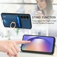thumbnail image 6 of Wallet Case for Samsung Galaxy A54 5G with Detachable Card Holder, Rotation Ring Stand Case, Magnetic Vintage PU Leather Cover Compatible with MagSafe Shockproof Case for Galaxy A54 5G, Blue, 6 of 10
