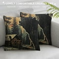 thumbnail image 3 of PRATYUS Pine Trees Throw Pillow Cover Bear Paw Pillow Cover for Boys,Woodland Wild Animals Cushion Case Rustic Wildlife Silhouette Retro Country Farmhouse Decor,Vintage Brown 18x18in, 3 of 5