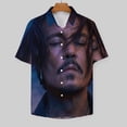 thumbnail image 3 of Johnny Depp Casual Short Sleeve Shirt Lapel Collar Shirt Summer Beach Shirt S, 3 of 8