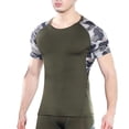 thumbnail image 1 of LUOGENLI T-shirts pour Hommes T-Shirt Respirant Absorbant la Sueur Manches Courtes Mode Sport Été Col Rond Manches Courtes 4TG T-shirts Graphiques Vert Armée TG, 1 of 7