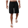 thumbnail image 1 of NIEWTR Men's Multi-Pockets Work Casual Shorts Outdoor Casual Shorts Drawstring Shorts with Multi Pockets Outdoor Casual Shorts Summer Beach Jogging Leisure (Black,S), 1 of 9