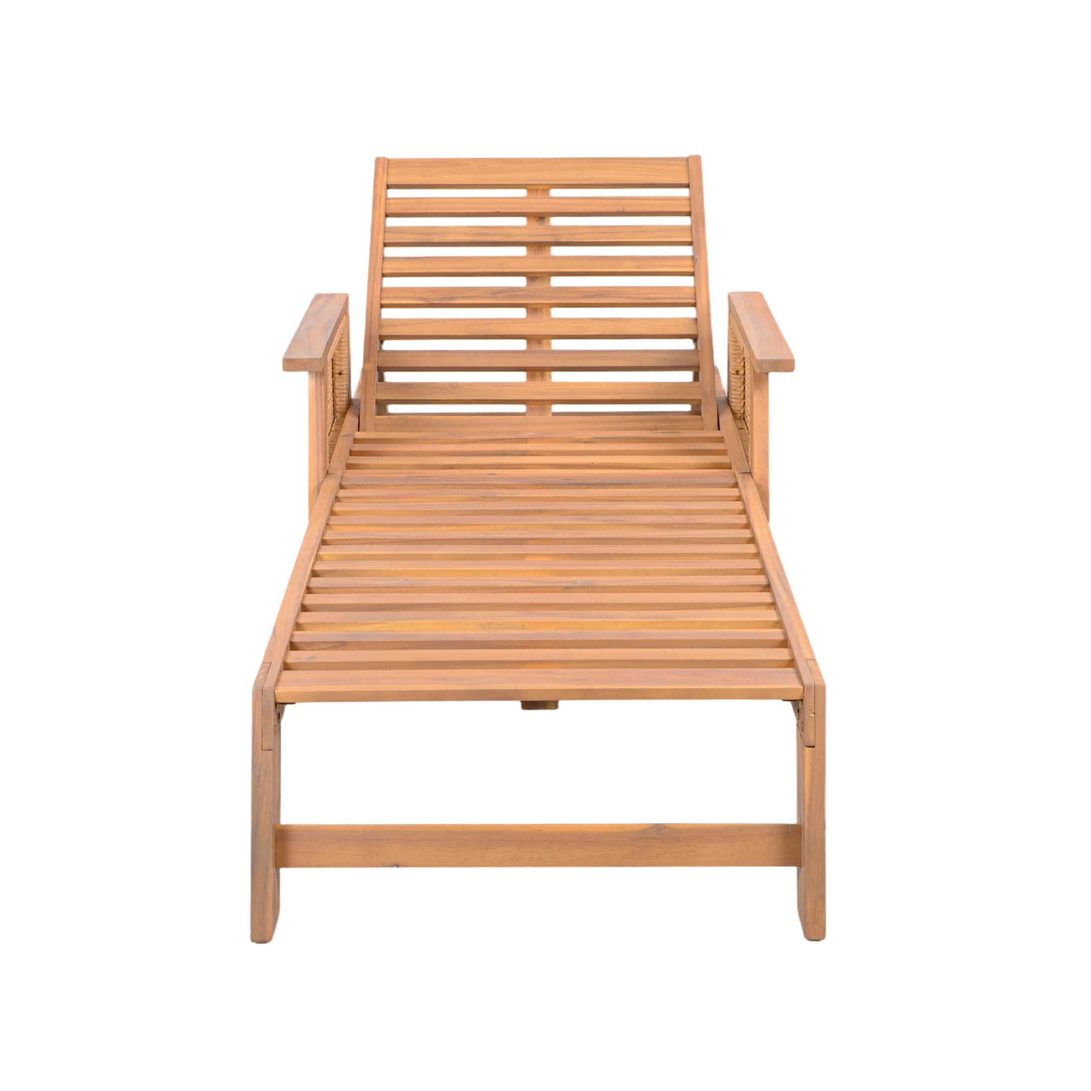 Christopher Knight Home 2-Piece Outdoor Chaise Lounge and Ceramic Tile Side Table, Natural + Black