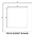 thumbnail image 2 of White Picture Frame Mat for 14x14 Frames - Fits 10x10 Photos - 1 Mat, 2 of 7