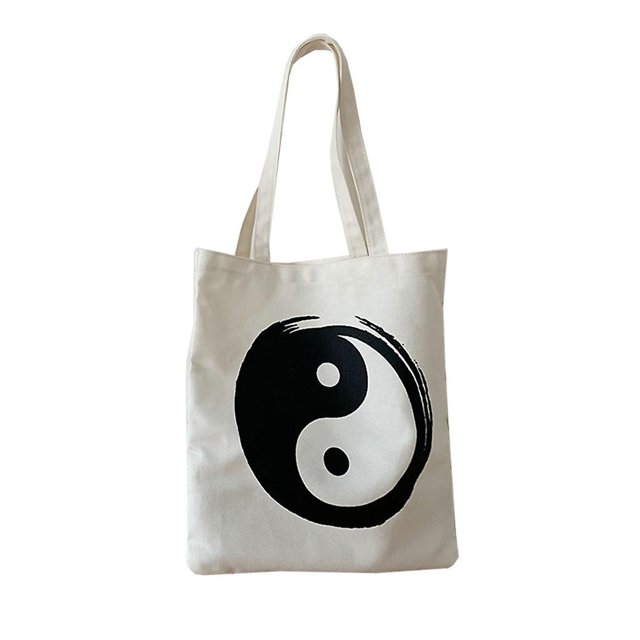 Bolso de mano informal con estampado de lona Tai Para Chi mujer YONGSHENG bolso de hombro gran capacidad