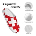 thumbnail image 5 of Kdxio Red Cross 1 Women's Men's Slippers Plush Slip-On House Slipper for Winter Indoor Soft Cushion Non-slip Fluffy Slides Slippers-35/36, 5 of 7