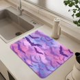 thumbnail image 6 of Dish Drying Mat Absorbent Dish Drainer Kitchen Counter 19.7x15.7inch Dish Drying Pad for Countertops Sinks Draining Racks Purple and Pink Bats, 6 of 9