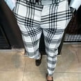 thumbnail image 2 of Zszcpp High Waisted Pants Men'S Long Brief Style Basic Large Plaid Relax Striped Minimalist Trousers Casual Trouser, 2 of 8