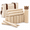 Natural Wood-Standard, variant on Rubber Wood Kubb Yard Game Set With Carry Bag