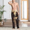thumbnail image 2 of Fuzoiu Romantic Flower Lion Couple Print Men's Pajama Pants,Lounge Pants for Men,Lounge PJ Bottoms,Sleepwear Pants with Drawstring Pockets -Medium, 2 of 6