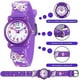 thumbnail image 2 of Reloj para niños pequeños con diseño de unicornio morado, de silicona, con dibujos animados en 3D, resistente al agua, regalo para niños, niñas y niños, 2 of 5