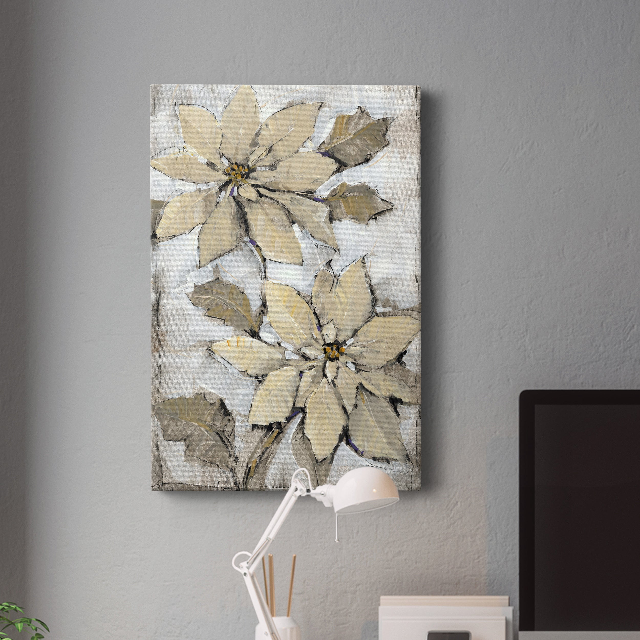 Poinsettia Study II Premium Gallery Wrapped Canvas - Ready to Hang