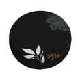 thumbnail image 2 of Waterproof Spare Wheel Cover, Flower's Party Deep Green Adjustable Wheel Cover For Jeep Trailer RV SUV Car, 14 inch, 2 of 8