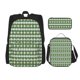 thumbnail image 1 of Balery Light Green Squares Mochila Escolar 3 en 1 para Niños - Mochila Resistente con Lonchera Térmica y Estuche - Mochila Escolar para Niños y Niñas, 1 of 7