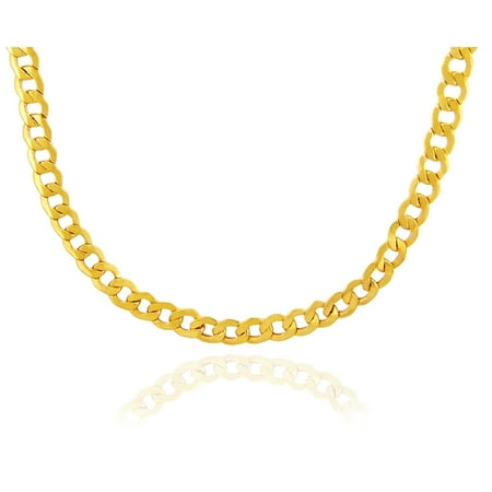 GOLD CHAINS: HOLLOW CUBAN 10K GOLD CHAIN 3.36MM : 20"