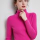 thumbnail image 1 of Suéter de mujer Otoño e Invierno Suéter de lana engrosado Cuello alto Jersey de barra de tiro Solapa corta Camisa de base de punto entallada, 1 of 6