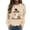 Khaki, variant on HAIJIE Women Crew‑Neck Pullover Top, Long‑Sleeve Halloween Graphic Print Sweatshirt, Casual Wear For Halloween Christmas Fall Winter Holiday Assemblies (Black,L)