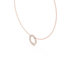 thumbnail image 2 of Zuwelria Certified Diamond Circle Pendant | 1.70 Carat Marquise Cut Diamond Pendant Necklace | 18K Rose Gold Plated Silver | New Diamond Pendant with Chain for Women, 2 of 7