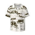 thumbnail image 5 of Daiia Cows Grazing On The Meadow 1 Men's Linen Shirts Short Sleeve Casual Shirts Button Down Shirt for Men Beach Summer Wedding Shirt-Small, 5 of 6