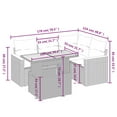 thumbnail image 2 of vidaXL 5 Piece Patio Sofa Set with Cushions Gray Poly Rattan, 2 of 4