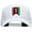 White, variant on Kwanzaa Alphabet - D Embroidered Solid Cotton Twill Pro Style Cap - Black OSFM
